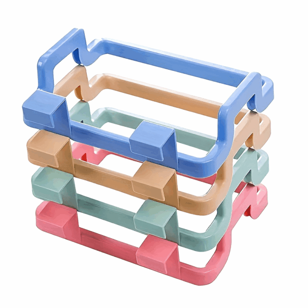 Reusable Plastic 1pc Over-the-Cabinet Garbage Container - Bag Holder Rack For Kitchen, Pantry, Garage & Bathroom - Image 18