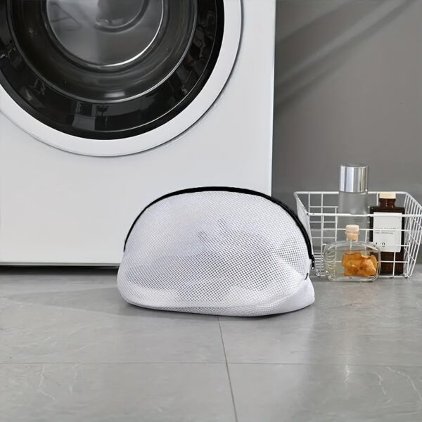 1pc Christmas Laundry Bag, Fabric Shoe Protector, Curved Shape, Multipurpose Use, Woven with Zipper Closure, for Laundry Room and Washing Machine, Laundry Bags - Image 7