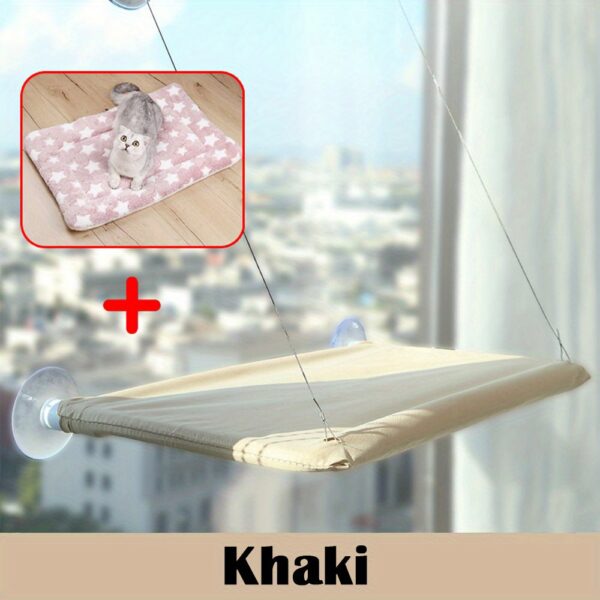 Ultra-Soft Cat Window Hammock Bed - Cozy Cloud-Like Perch for Feline Naptime - Securely Mounted, Enhances Cats View - Perfect Space-Saving Solution for Cat Lovers - Image 9