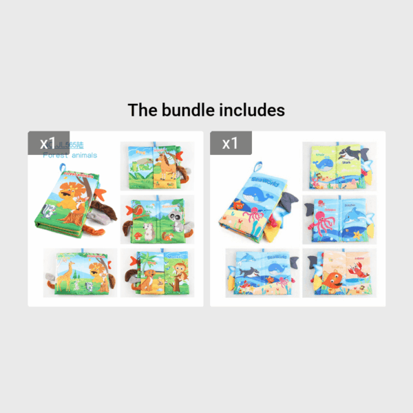 Baby Books -Baby Toys Gifts Touch Feel First Cloth Crinkle Soft Books Infant Tummy Time ToysLearning Sensory Baby Toys Stroller Toys Christmas Halloween Thanksgiving Gifts - Image 9