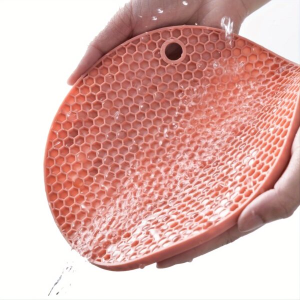 1/4pcs Round Honeycomb Silicone Placemat 17.02 Cm, Heat Insulation Pad, Non-slip Pot Holder, Easy To Clean And High Temperature Resistant Table Mat, Tabletop Protection, Home Kitchen Dining Table Decor - Image 21