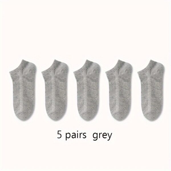 5/10/20 Pairs of Unisex Simple Solid Color Breathable And Comfortable Short Socks, Suitable for All Seasons. - Image 7