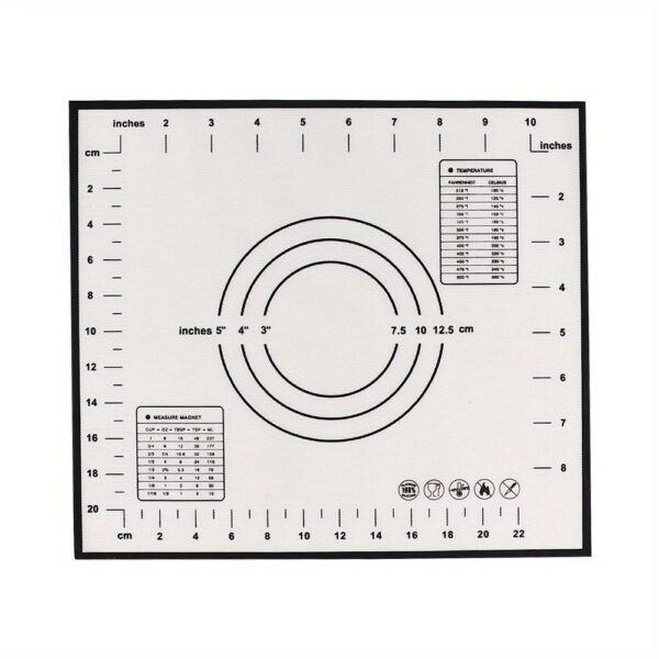 1pc Non-Slip Silicone Baking Mat with Measurement Counter and Dough Rolling and Pie Crust Mats - Perfect for Baking and Cooking Kitchen Accessories - Image 11