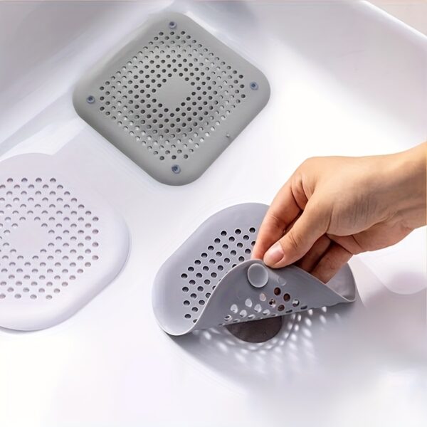 1/3/5pcs Hair Filter, Sink Filter, Bathtub Shower Floor Drain Plug, Silicone Kitchen Plug, Bathroom Tools