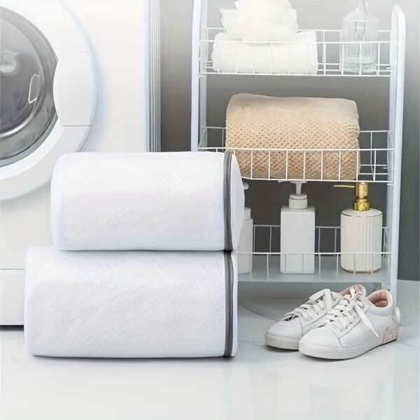 1pc Shoes Wash Bags Shoe Laundry Bags Sneaker Mesh Washing Cleaning Bag Travel Organization Pouch for Sneakers Running Shoes Socks Bras Washing Machine - Image 4