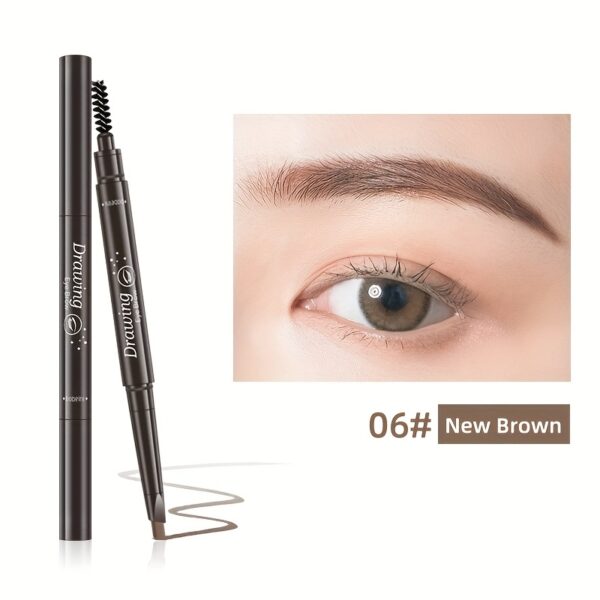 Waterproof 5 Colors Natural Makeup Double Heads Automatic Eyebrow Pencil Waterproof Long-lasting Easy Ware Eyebrow Pen With Eyebrow Brush - Image 13
