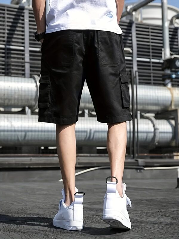 Mens Stylish Multi-Pocket Cargo Shorts - Comfortable Drawstring Waist for Summer - Versatile Bermuda Length - Image 18