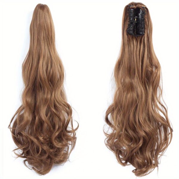 Long Wavy Ponytail Extensions - 55.88 cm Claw Clip In Synthetic Hair Piece For Women - Add Volume And Style To Your Hair Halloween Christmas - Image 12