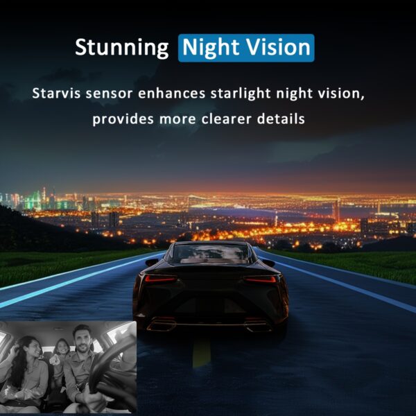 ZKCAMSPY Dual Lens Car Dash Cam 8.03cm Front & Inside 1080P HD Night Vision with G-Sensor, Motion Detection, Loop Recording, Wide Angle, Adhesive Mount, PC Compatible (No SD Card) - Image 10