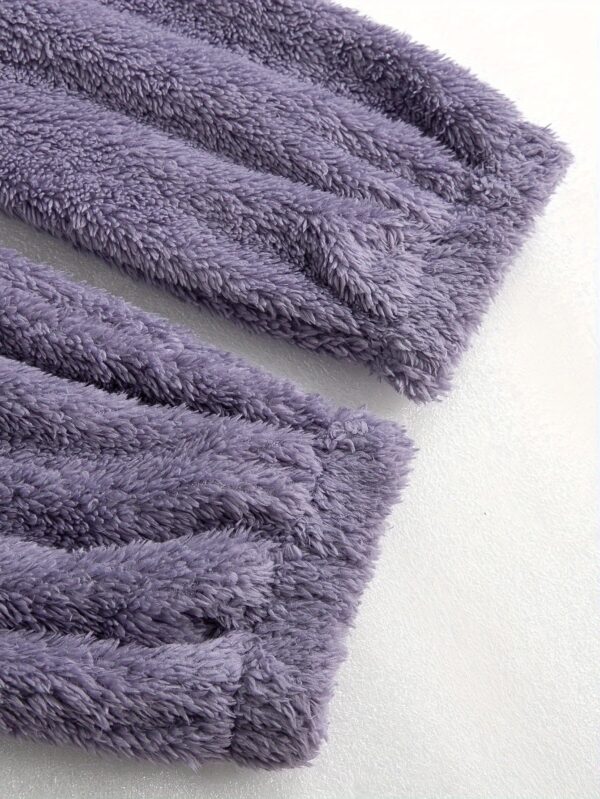 Fuzzy Hooded Pajama Jumpsuit For Music Festival, Comfy & Cute Long Sleeve Zipper Pajamas, Women's Lingerie & Sleepwear - Image 35