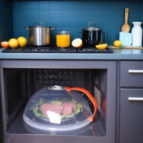 1pc Food Cover, Microwave Oven Heating Cover, Screen Protector For Food For Hot Dishes, Oil Proof Splash Proof Cover, Fresh-keeping Cover, Kitchen Supplies - Image 4