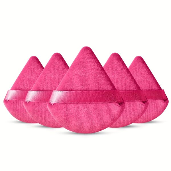Powder Puff 5 PCS Makeup Puff Face Soft Triangle Powder Puffs For Loose Powder Mineral Powder Body Powder Velour Cosmetic Foundation Sponges Blender Beauty Makeup Tools, 6 Colors, Beauty Blender - Image 10