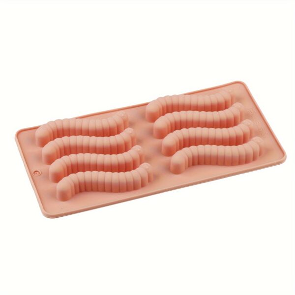 Vibrant Silicone Worm Mold - Non-Stick, Easy Release, BPA-Free, Perfect for Halloween Decorations, Cake Making, Gelatin, Gummies, Chocolate Crafting, and Creative Food Presentation - Image 5