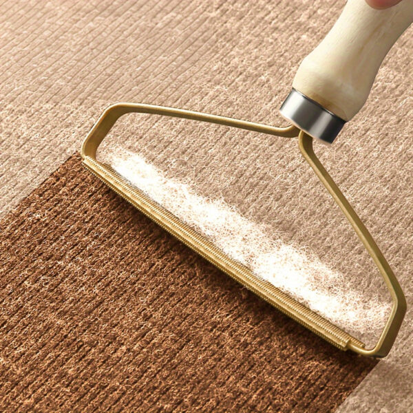Lint & Pet Hair Remover Tool - Reusable Brush with Metal Blade for Carpets, Clothes & Furniture - High-Quality & Easy to Clean - Image 5