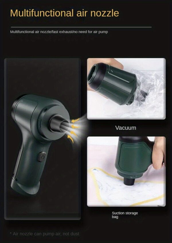 High Power Three In One Wireless Vacuum Cleaner With Extended Battery Life For Suction, Air Extraction, And Blowing At Home And In Car - Image 18