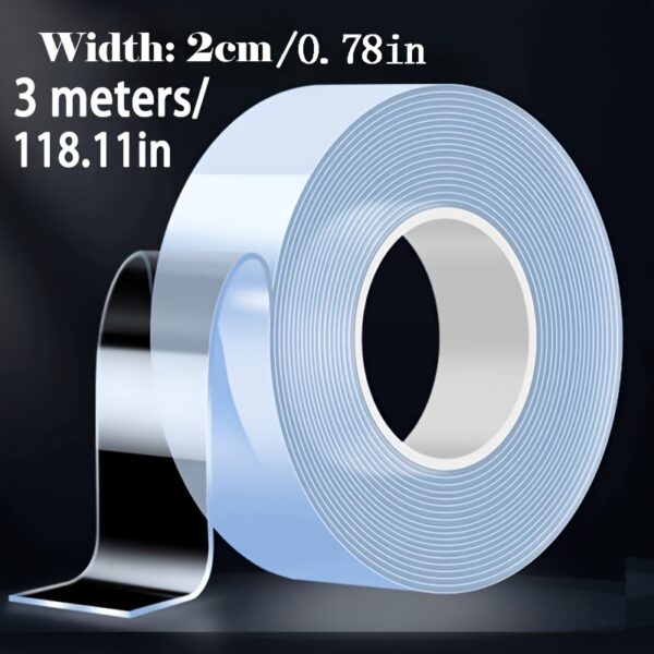 1/2/3/5 Meter Long Transparent Waterproof Tape - Strong Adhesive Reusable Washable Acrylic No-Residue Strips for Kitchen, Bathroom, Home Decor, DIY Crafts & Organization, Craft Supplies | Versatile Adhesive | Residuefree Removal - Image 13