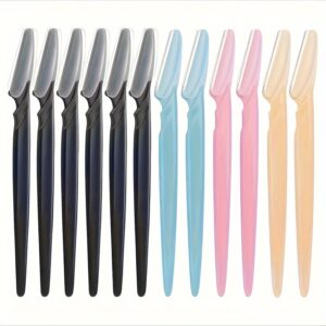 3-24pcs Eyebrow Razor Shaper Set, Facial Hair Remover Trimmer Grooming Kit for Women And Men, Stainless Steel, Non-Electric, No Battery Needed, with Various Colors for Versatility