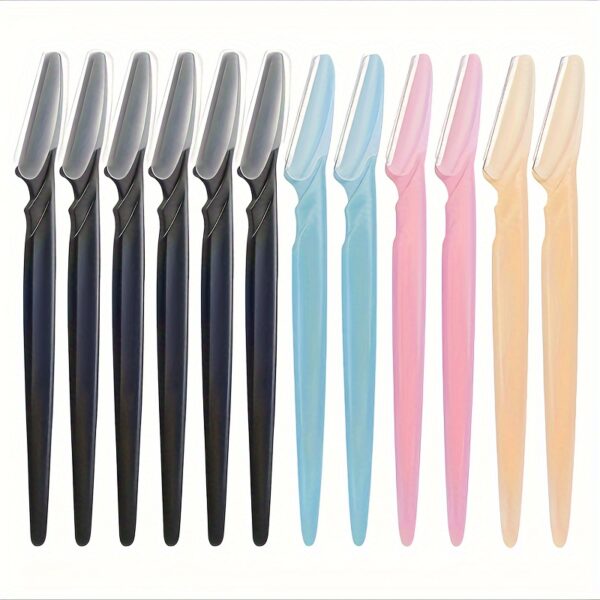 3-24pcs Eyebrow Razor Shaper Set, Facial Hair Remover Trimmer Grooming Kit for Women And Men, Stainless Steel, Non-Electric, No Battery Needed, with Various Colors for Versatility
