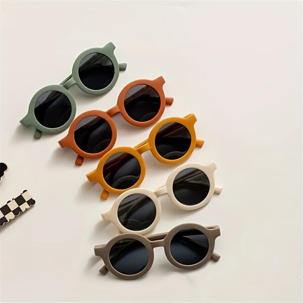 La Dearchuu Kids Fashion Fashion Glasses with Decorative Lenses, Lightweight Plastic Frame, 4 Colors (Beige/Teal/Orange/Yellow) for, Parties, Photo Shoots & Holiday Gifts, Kids Party Eyewear
