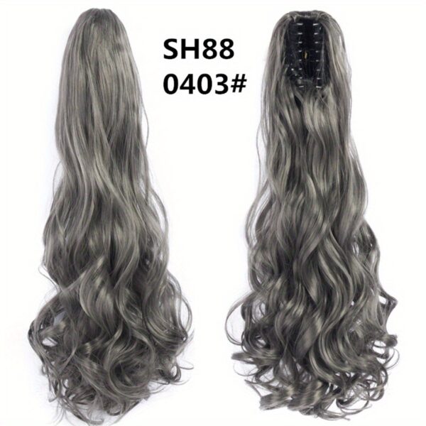 Long Wavy Ponytail Extensions - 55.88 cm Claw Clip In Synthetic Hair Piece For Women - Add Volume And Style To Your Hair Halloween Christmas - Image 22