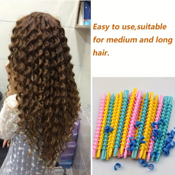 20pcs Hair Curler Set Spiral Hair Perm Rods DIY Plastic Barber Hairdressing Styling Curling Perm Rods - Image 11