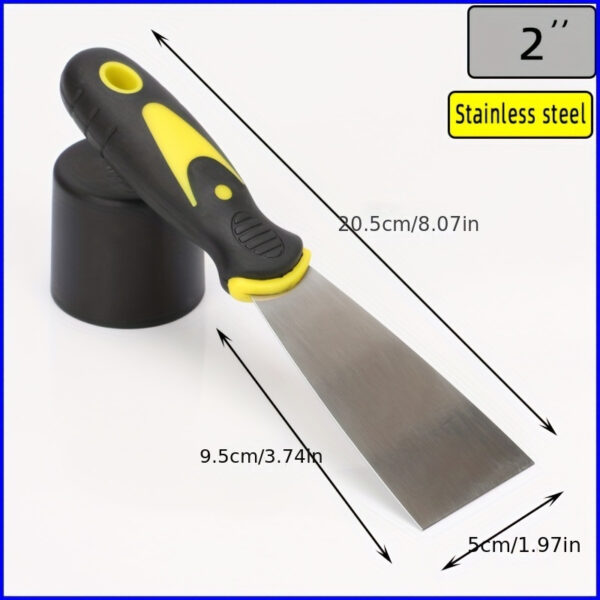4pcs oil ash knife set, cleaning shovel 2-inch, 3-inch, 4-inch, 5-inch plaster knife set, adhesive knife tool for repairing dry walls, removing wallpaper, applying oil ash, plaster, cement, repairing cracks, filling holes, scraping paint, deleting wallpap - Image 3