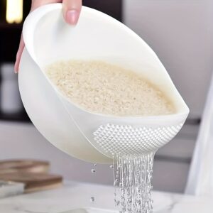 Versatile Kitchen Washing Basket - Perfect for Rice, Vegetables & Fruits | Modern Plastic Design with Drainage Feature | Essential Storage Accessory