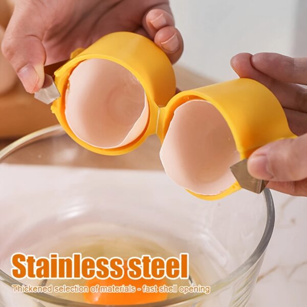 1pc Easy Clean Eggshell Separator - Quick Peel & Yolk Splitter, Essential for Kitchen Baking - Image 4
