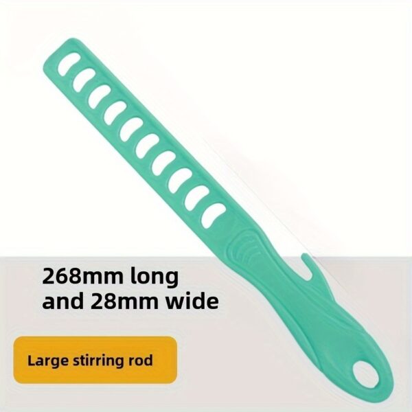 No-Power Mixing Tool Silicone Paint Stirring Stick with Green Handle | Latex & Acrylic Color Mixing Rod | DIY Home Decoration Paint Mixer | Ergonomic Non-Slip Grip | Easy-Clean Reusable Coating Tool for Even Finish - Image 7