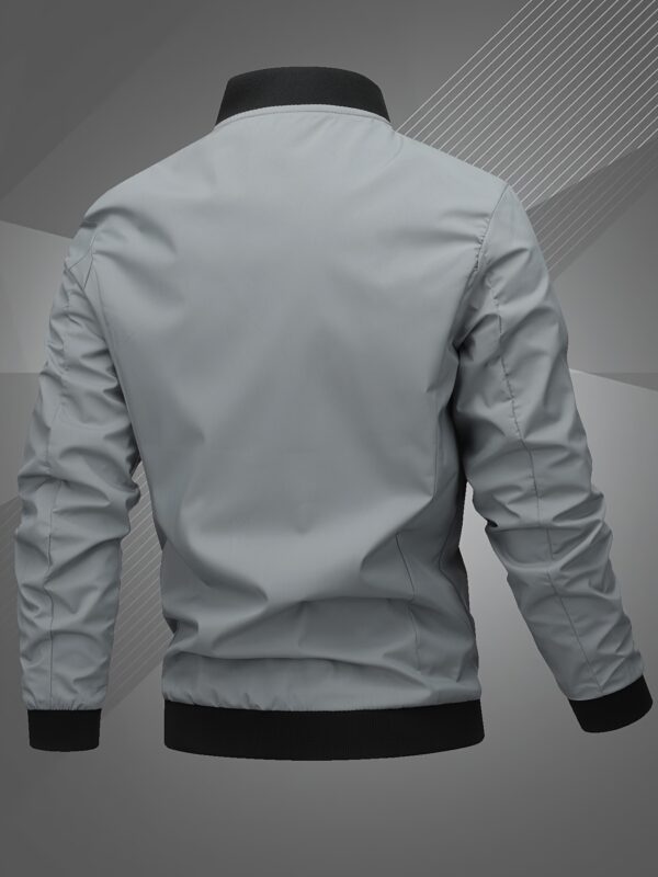 Men'S Letter Embroidered Casual Bomber Jacket - Image 42