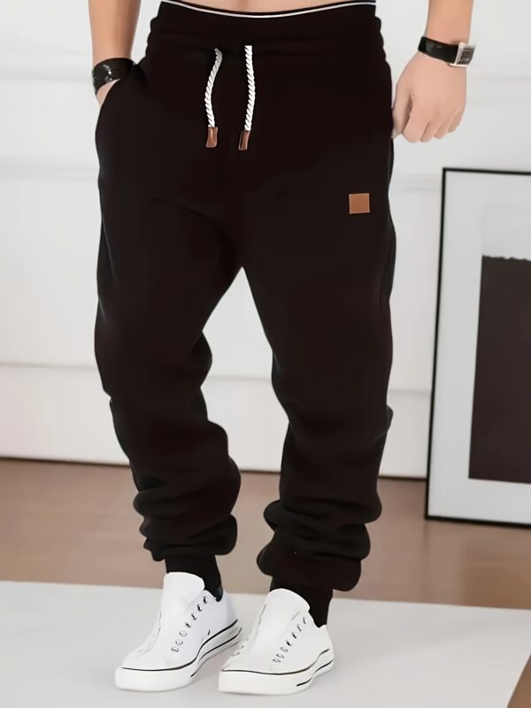 Men's Slim Fit Casual Trousers Drawstring Waist Sweatpants For Autumn And Winter - Image 2