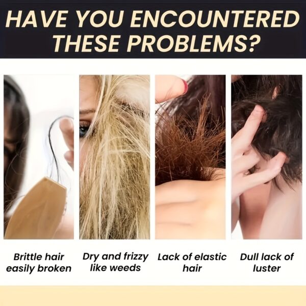 Keratin Hair Mask, Moisturizing Hair Mask For Damaged Dry Hair, Healthy Hair Penetrates Root To Tip - Image 2