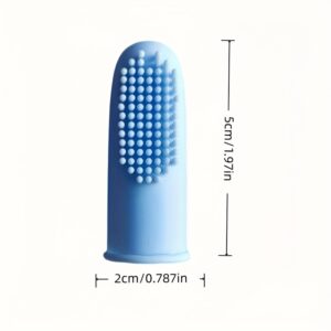 5pcs/3pcs/1pc Pet Toothbrush 360° Silicone Pet Finger Brush, Blue and Pink Available, Dog Cat Oral Cleaning Dog Finger Cover
