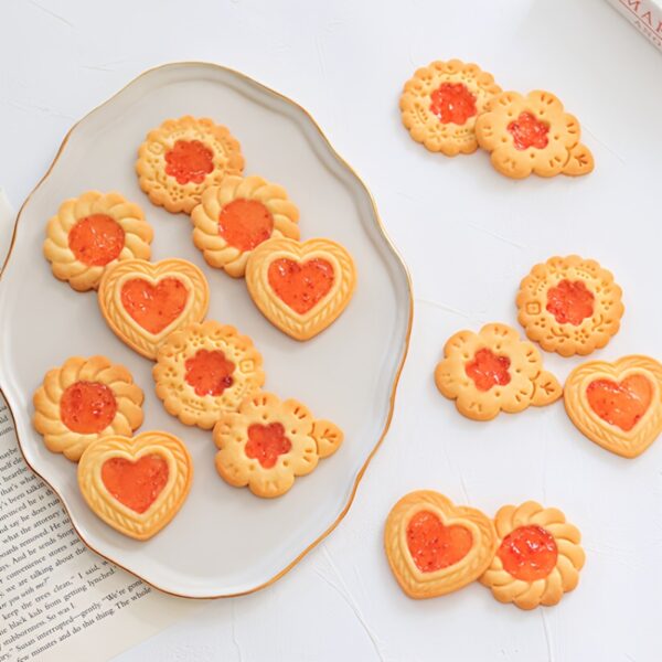4pcs/Set Fruit Jam Sandwich Cookie Cutter Mold Valentine's Day Love Flower Biscuit Stamp Embossers Pressed Kitchen Accessories back to school - Image 11