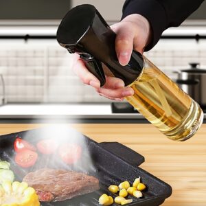 1pc/ Baking Oil Spray Bottle,Cooking Oil Sprayer,200ML/300Ml PET Material Oil Sprayer,Air Fryer Spray Bottle,Kitchen Baking Supplies,Canola Oil Sprayer,Salad Making,Baking,Frying,Grilling,Greenery,Salon,Hairdressing (White/Black)