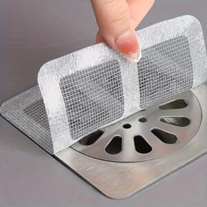 10pcs bathroom hair filter hair screen Toilet sewer filter Kitchen anti-clogging anti-insect self-adhesive floor drain sticker.