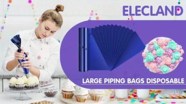 [Professional Cake Decorating Bags] 50pcs Disposable Pastry Bags, 16-Inch Thick PET Piping Bags for Cake Decorating, Professional Baking Accessories for Valentine'S Day, Ramadan, Father'S Day, Mother'S Day, Graduation - Image 9