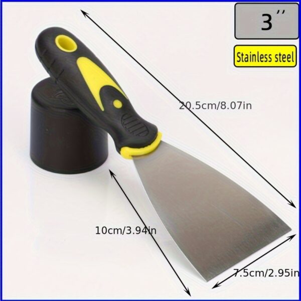 4pcs oil ash knife set, cleaning shovel 2-inch, 3-inch, 4-inch, 5-inch plaster knife set, adhesive knife tool for repairing dry walls, removing wallpaper, applying oil ash, plaster, cement, repairing cracks, filling holes, scraping paint, deleting wallpap - Image 5