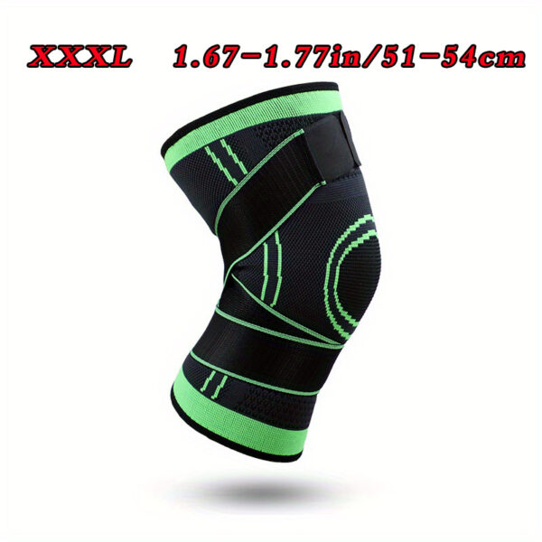 1pc protective sports knee pads, double strap large size design, Light Beige friendly quick drying elastic knitted fabric, running, mountaineering, basketball protection, sports protection preferred, necessary for sports fitness, daily use - Image 25