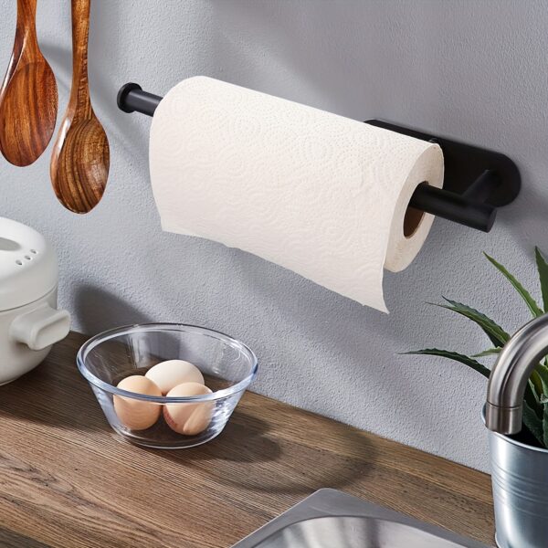 Self Adhesive Paper Towel Holder Under Cabinet For Kitchen, Paper Towel Roll Holder Wall Mount - Image 14