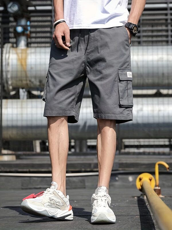 Mens Stylish Multi-Pocket Cargo Shorts - Comfortable Drawstring Waist for Summer - Versatile Bermuda Length - Image 27