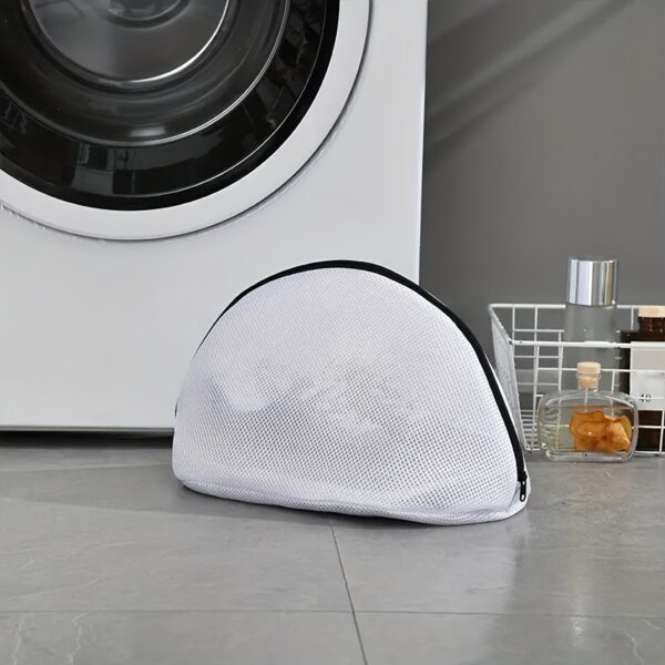 1pc Christmas Laundry Bag, Fabric Shoe Protector, Curved Shape, Multipurpose Use, Woven with Zipper Closure, for Laundry Room and Washing Machine, Laundry Bags - Image 8