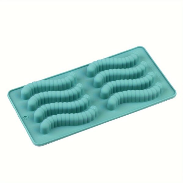 Vibrant Silicone Worm Mold - Non-Stick, Easy Release, BPA-Free, Perfect for Halloween Decorations, Cake Making, Gelatin, Gummies, Chocolate Crafting, and Creative Food Presentation - Image 6