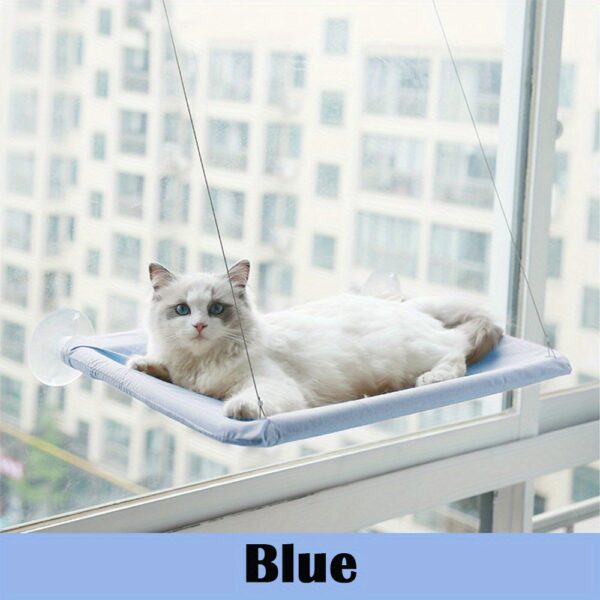 Ultra-Soft Cat Window Hammock Bed - Cozy Cloud-Like Perch for Feline Naptime - Securely Mounted, Enhances Cats View - Perfect Space-Saving Solution for Cat Lovers - Image 3