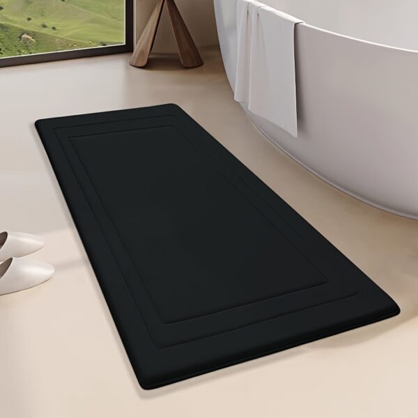 1pc Vintage-Inspired Memory Foam Bath Mat - Non-Slip, Absorbent, Cushioned Floor Mat for Kitchen, Bathroom, Bedroom, Laundry Room - Rectangular Polyester Blend Area Rug with Geometric Pattern, Perfect Gift for Women, Mom, Daughter, Bathroom Mat | Vintagei - Image 24