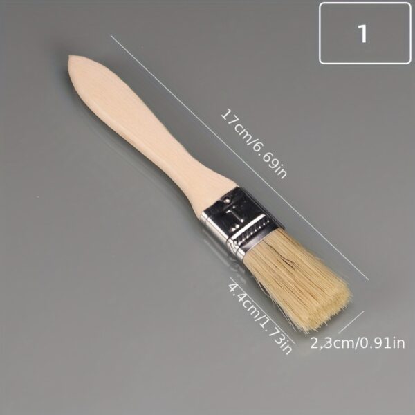 1/2pcs Thickened Wooden Handle Paint Brush, 1 Inch, 1.5 Inch, 2 Inch, 2.5 Inch, 3 Inch, 4 Inch, Wooden Handle Brush, Barbecue Brush, Various Bristles Brush, Paint Brush, Industrial Brush, Paint Brush, Soft Bristles Brush, BBQ Brush, Cleaning Brush - Image 6