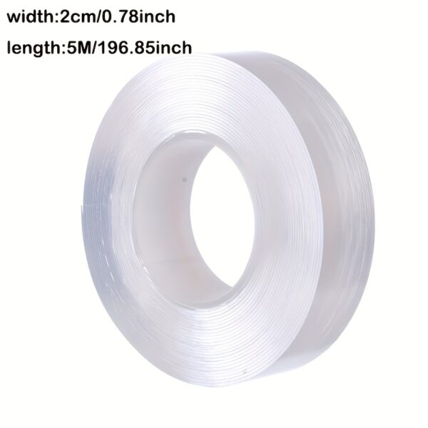 [Double-Sided Tape for Multi-Purpose Use] Reusable & Washable Nano Double-Sided Tape - Transparent, Multi-Purpose Adhesive for Home, Kitchen, Bathroom, Office & Car Use - Image 9