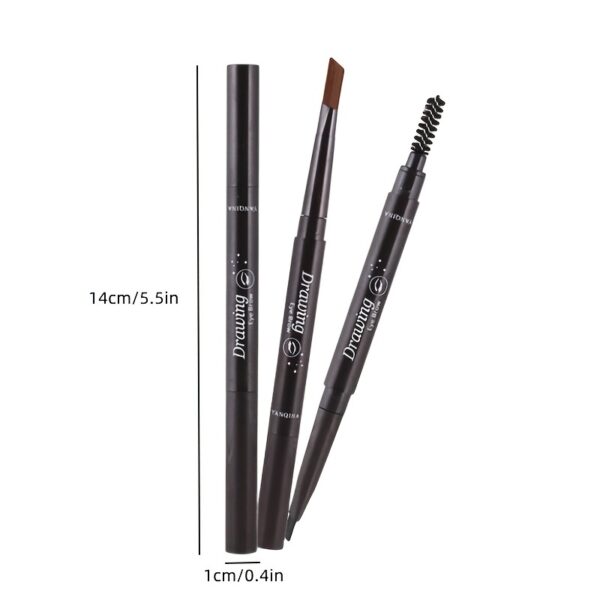 Waterproof 5 Colors Natural Makeup Double Heads Automatic Eyebrow Pencil Waterproof Long-lasting Easy Ware Eyebrow Pen With Eyebrow Brush - Image 6