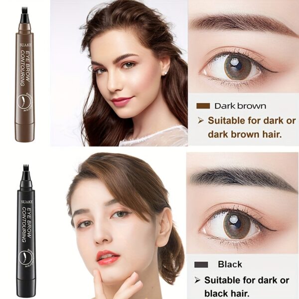 Eyebrow Tattoo Pen, Waterproof Long Lasting Microblading Eyebrow Pencil With A Micro-Fork Tip Applicator, Creates Natural Eyebrow Makeup, Draw Clear Eyebrows, Gifts For Women - Image 5