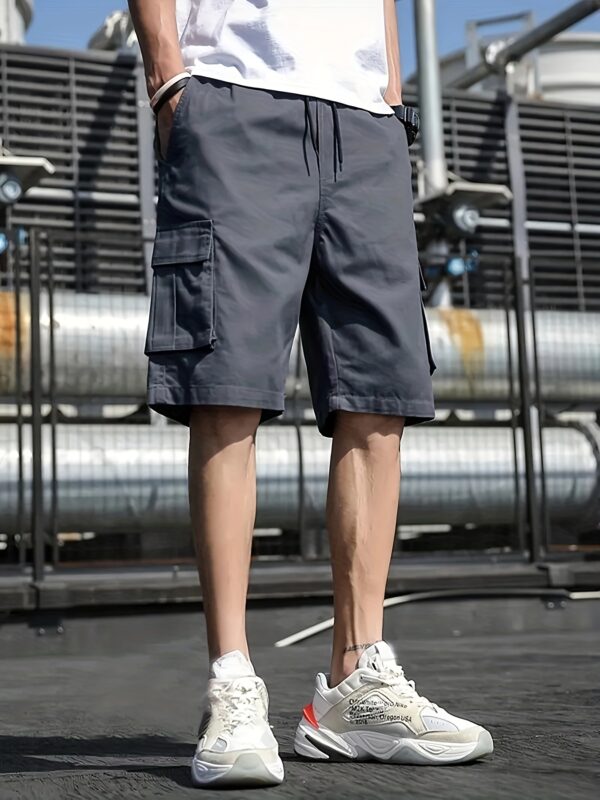 Mens Stylish Multi-Pocket Cargo Shorts - Comfortable Drawstring Waist for Summer - Versatile Bermuda Length - Image 28